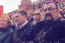Стівен Сігал на параді на Червоній площі
